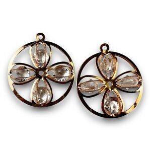 Vintage Gold-Tone Crystal Ornament Suncatcher Delicate 2.5